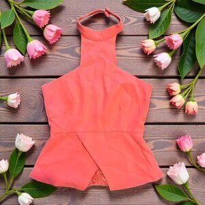 Cropped Halter Turtleneck Top Size Small